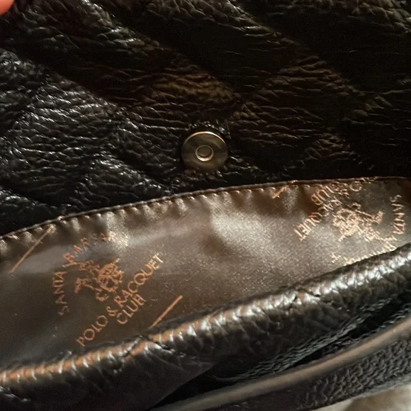 SANTA BARBARA Polo & Racquet Club Genuine Leather Quilted Crossbody Bag - Picture 6 of 6